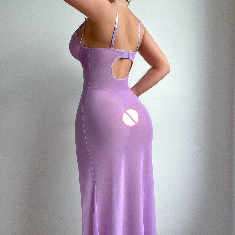 طقم ملابس داخلية مثير مكون من قطعتين، حمالة صدر غريبة، ملابس نوم مثيرة من الدانتيل، فساتين ناعمة رفيعة، رقبة على شكل V، بدلة نوم كاملة الانزلاق