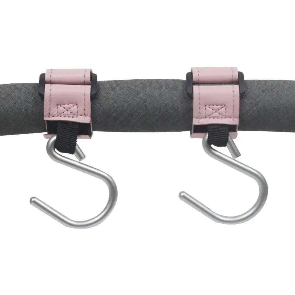Ganchos creativos para cochecito de bebé en forma de S, gancho colgante de PU de Color sólido, accesorios para cochecito de dibujos animados, accesorios para cochecito