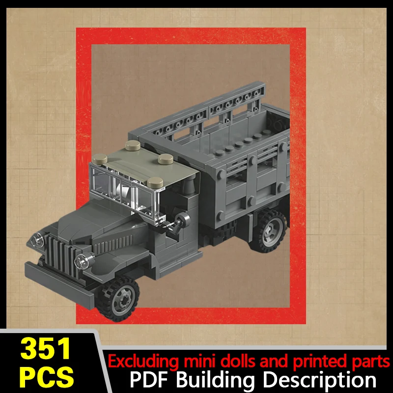 CCKW 353 Troop Carrier Model MOC Building Bricks War Equipment Modular Technology Gifts Holiday Assemble Children Toys Suit