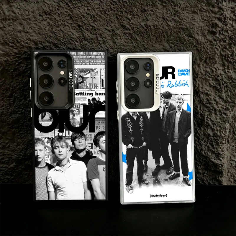 Blur Band Phone Case for Samsung S26 Ultra S25 Edge S24 FE S23 FE S22 Plus Galaxy S21 S20 Cover Back Anti-fall Pattern Colorful