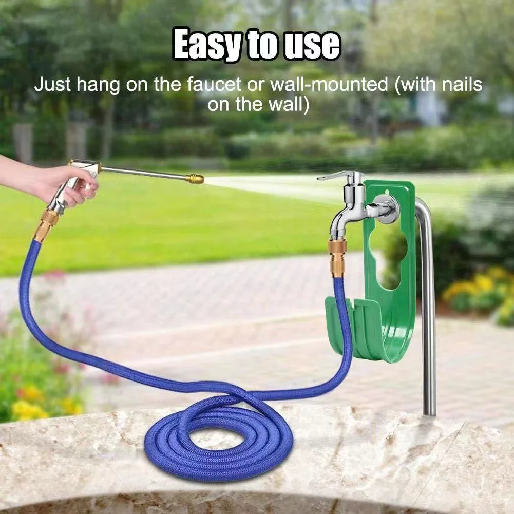 

Garden Wall Mount Tap Watering Hose Organizer Agriculture Water Pipe Reel Rack ABS Telescopic Water Pipe Garden Hook, High Press