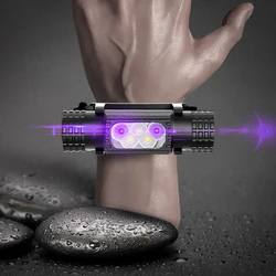 white Purple 395nm LED Portable Light Wristlight Strap Night Cycling Running Fishing Lamp Wirst Bracelet Wristlamp Flashlamp