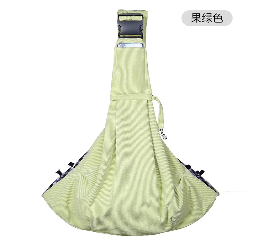 Corduroy Dog Bag Pet Out Crossbody Shoulder Bag Outdoor Travel Portable Cat Puppy Sling Bag Tote Pet Carrying Supplies