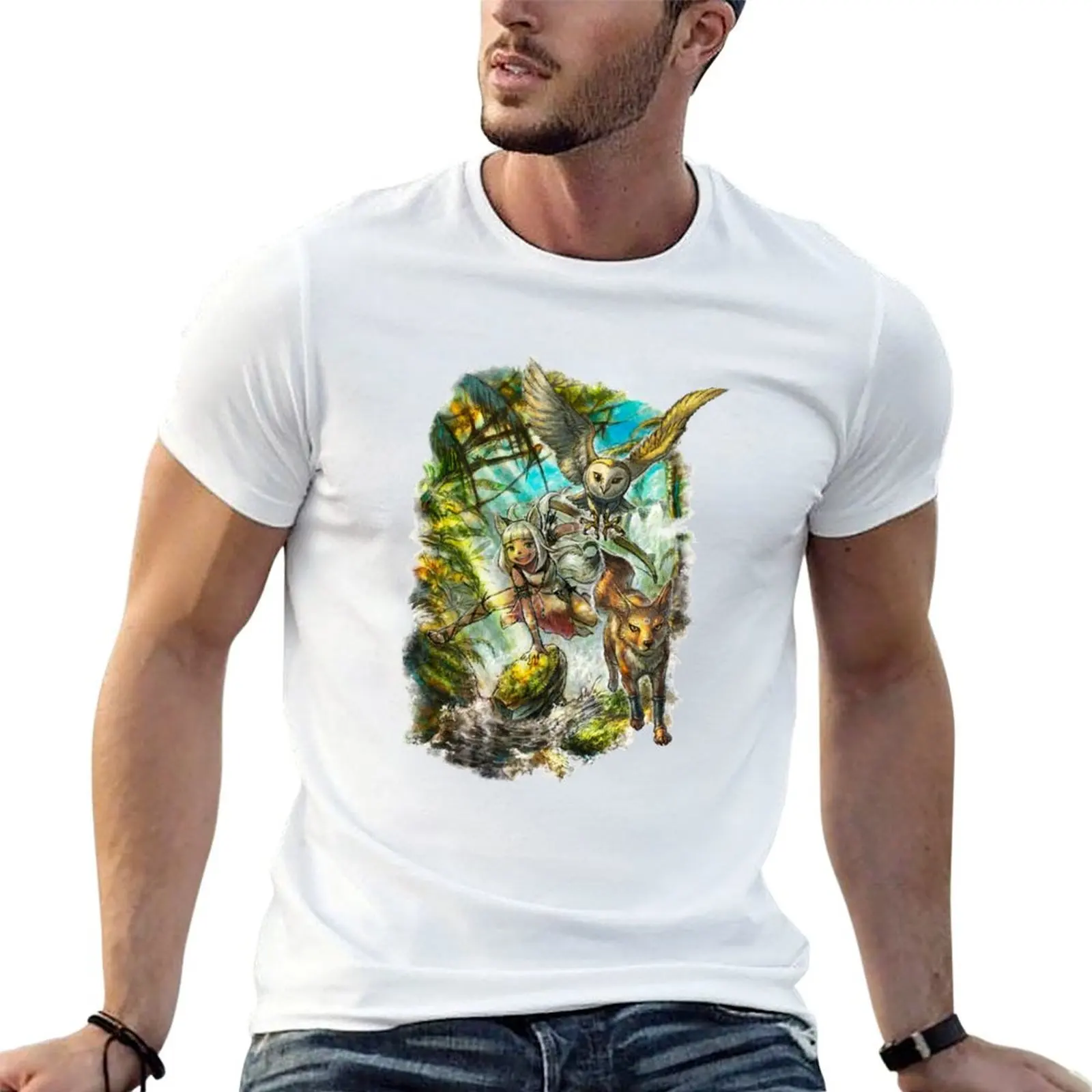 

t 2 from designer Ochette Octopath man man shirt T-Shirt t Traveler shirt cotton