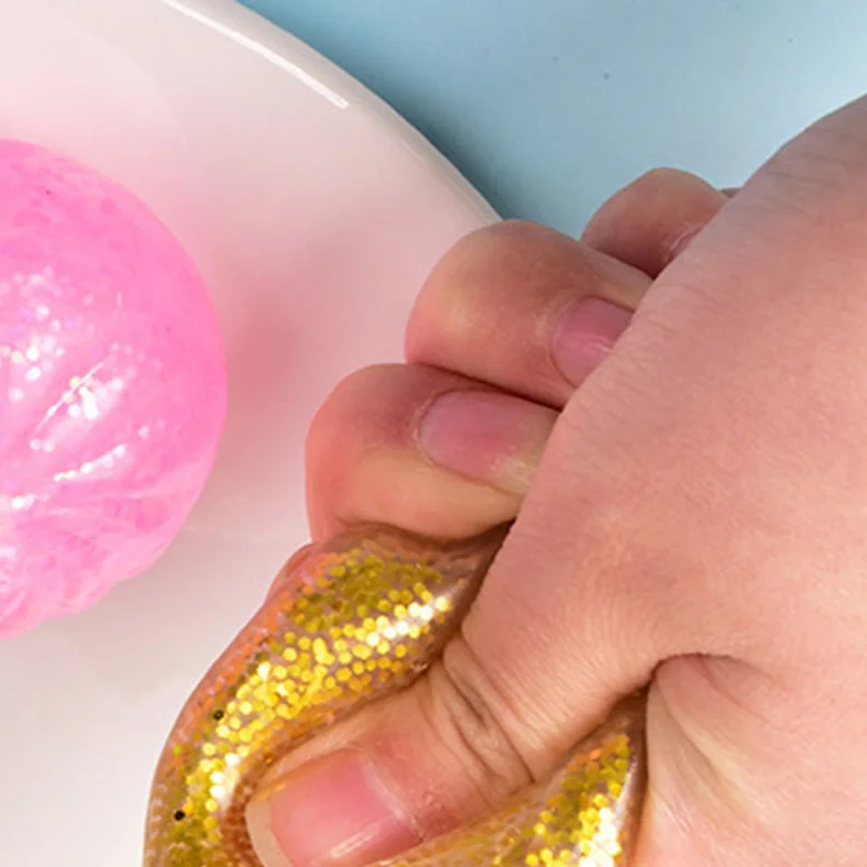 

New 4/12pcs Glitter Dumpling Glitter Dumpling Squishy with Box Dumplings Sensory Squeeze Toy for Stress Relief Random Color ﻿