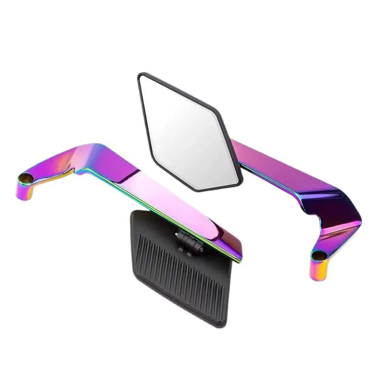 Foldable Handlebar Bike Mirror Electric Motorcycle Side Mirrors Universal Rearview for E Bike Wide Angle Aluminum Glass