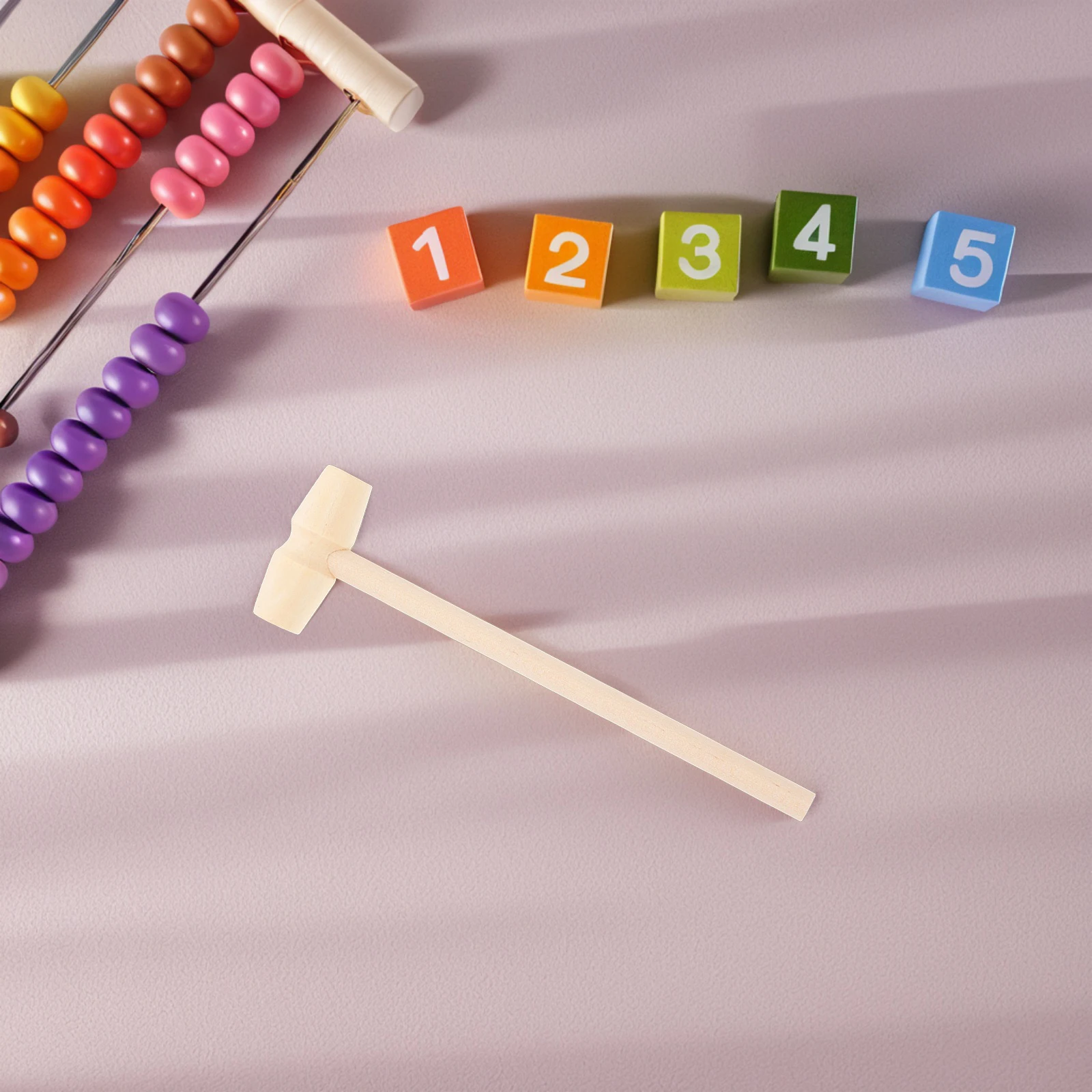 

5pcs Wooden Hammer Baby Toy Infant Mallet Educational Pounding Improve Hand Eye Coordination Dexterity Wood Beat for Toddlers