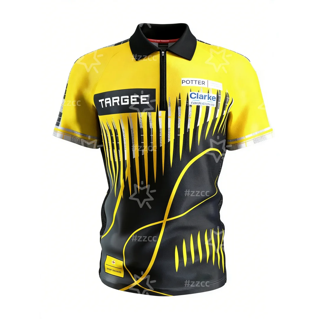 Scott Williams Collarless 2025 - Dartshirt Official darts POLO shirt Sports Dry Quickly Men's T-Shirt Children's Clothing Tee