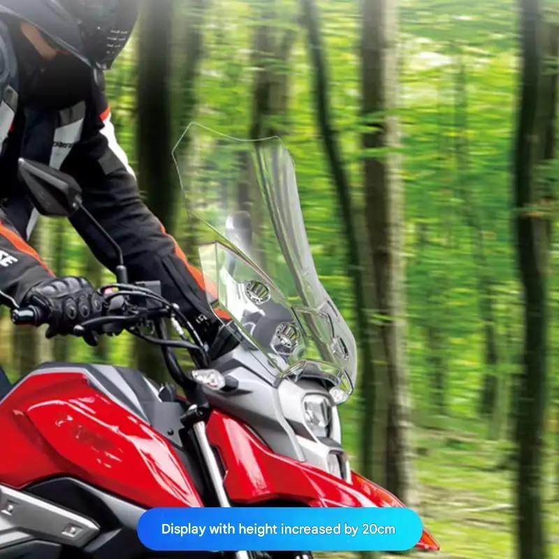 For Haojue DL150 Windshield Upgrade: Increases Windshield Height and Width, Installs Without Damaging the Original Windshield.