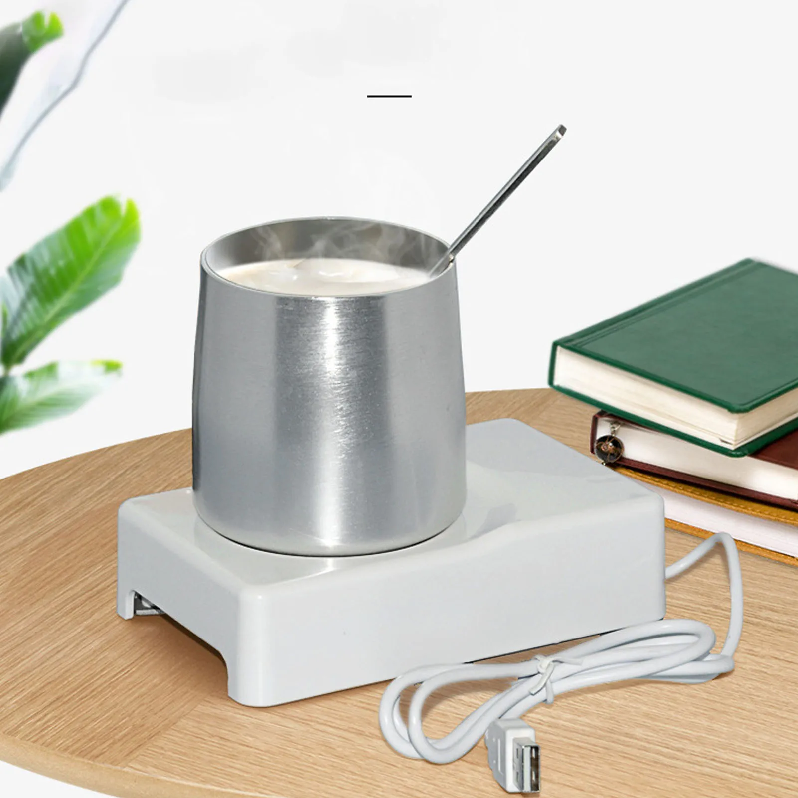 Подогреватель для напитков, охладитель двойного назначения с питанием от USB, 10. ° от C до 45. ° C Компактный универсальный подогреватель кружек для домашнего офиса в автомобиле