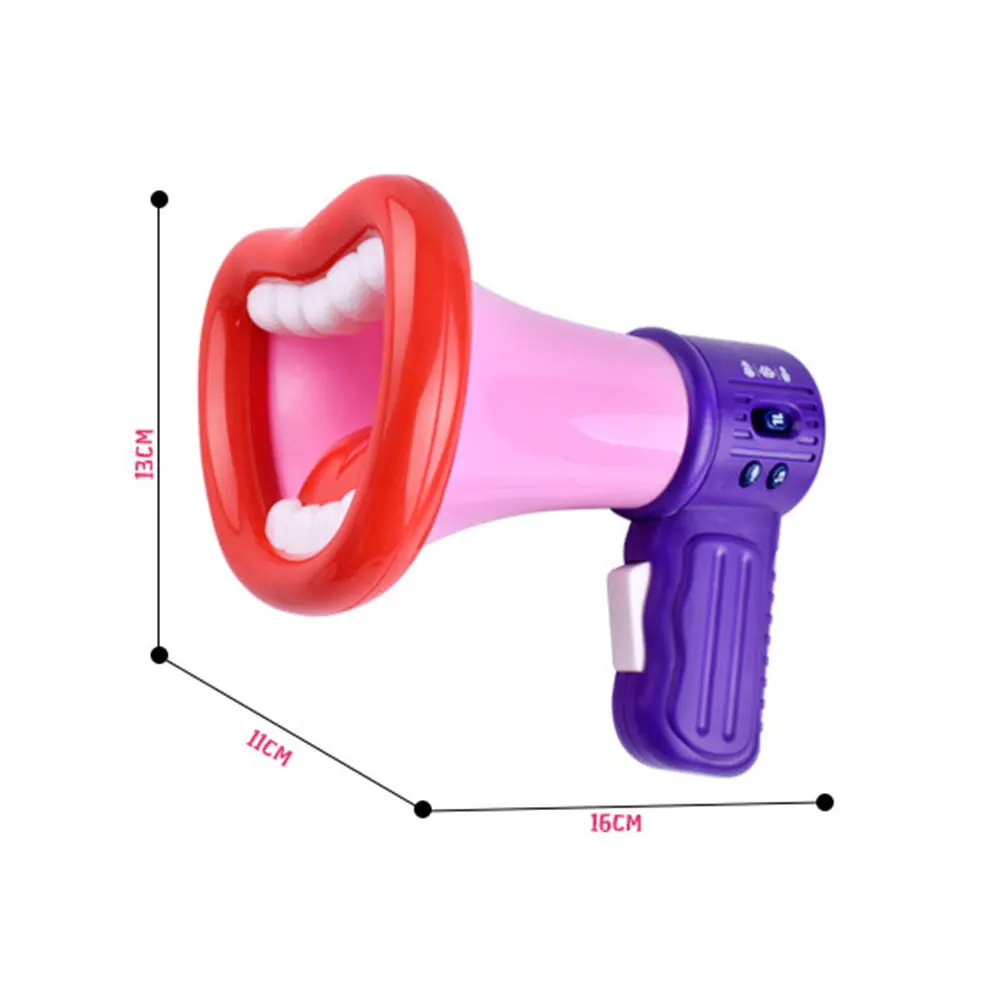 Engraçado grande boca megafone gravação brinquedo crianças trocador de voz trocador voz falante handheld mic vocal brinquedos presentes