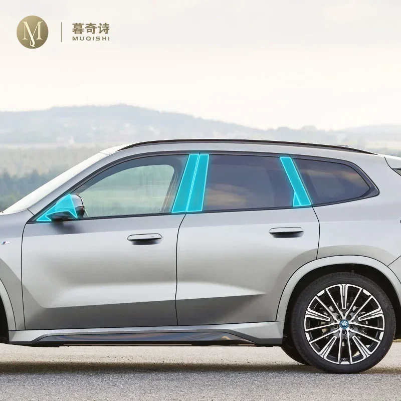 

MUQSHI автомобильная защита от царапин, внешняя оконная стойка A/B, аксессуар, прозрачная защитная пленка из ТПУ, ремонт для BMW u10 u11 x1x2 iX1 2023