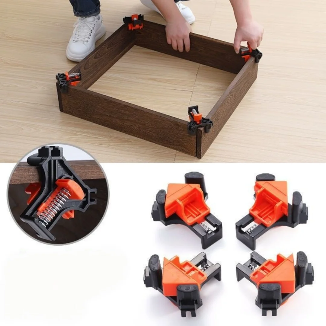 4pcs 90° Right Angle Clamp Fixing Clips Picture Frame Corner Clamp Woodworking Hand Tool Furniture Repaire Photo Reinforcement