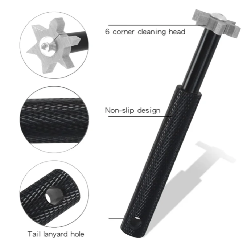 Golf Clean Tool Set Retractable Golf Club Brush and 2 Golf Club Groove Sharpener for U & V-Grooves Portable Golf Brush Tool Kits