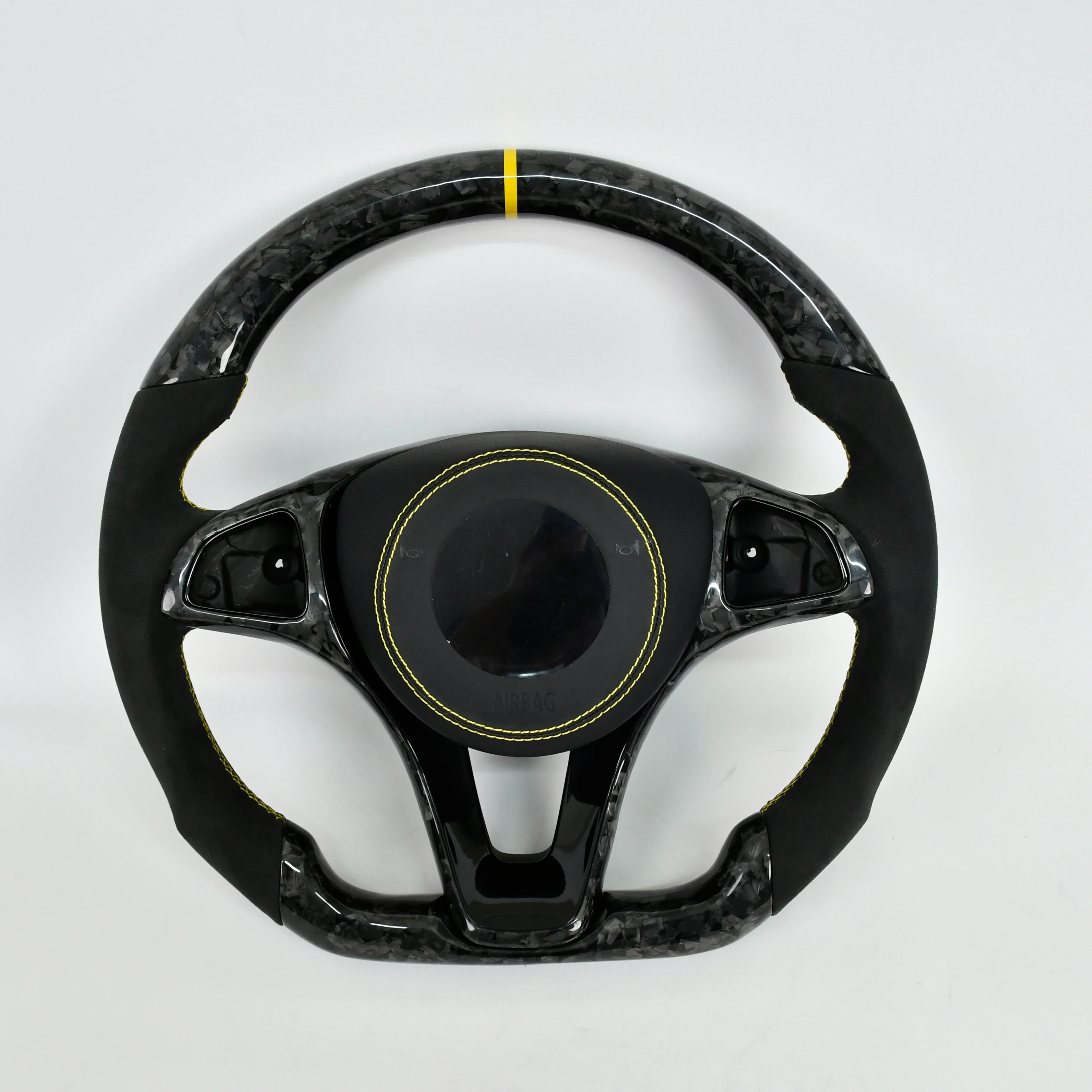 Be Spoke Real Forged Carbon Fiber Mercedes Steering Wheel Customized For A-class W169 W176 W177 A45 AMG