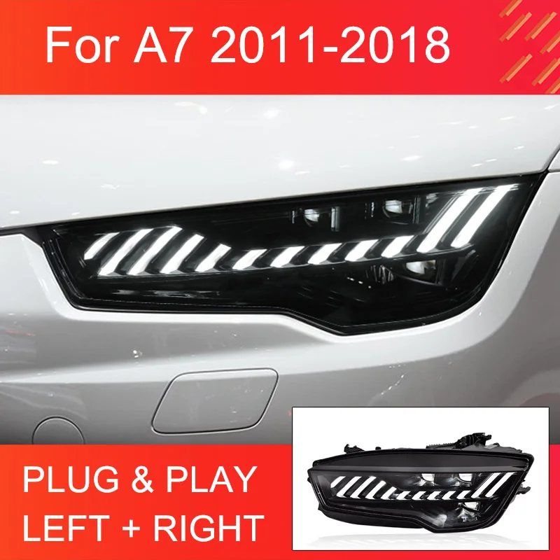 

1 Pair LED Upgrade Headlight for Audi A7 2011-2014 2015-2018 Headlights Plug and Play with LED DRL Dynamic Turning Headlights
