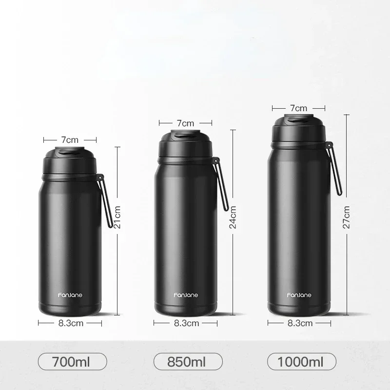 FANJANE Movable Tea Filter Thermos Coffee Bottle Cup with Magnetic Infuser Tea Maker Stainless Steel Vacuum Flask Keep Cold Hot