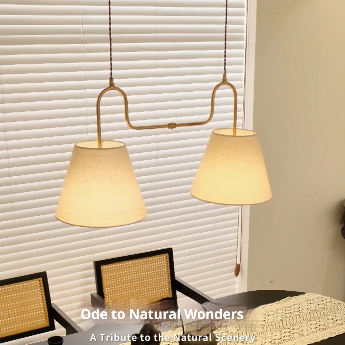 American Retro Restaurant Led Chandelier Home Decoration Living Room Bedroom Art Dual Head Three Color Adjustable Light Fixture
