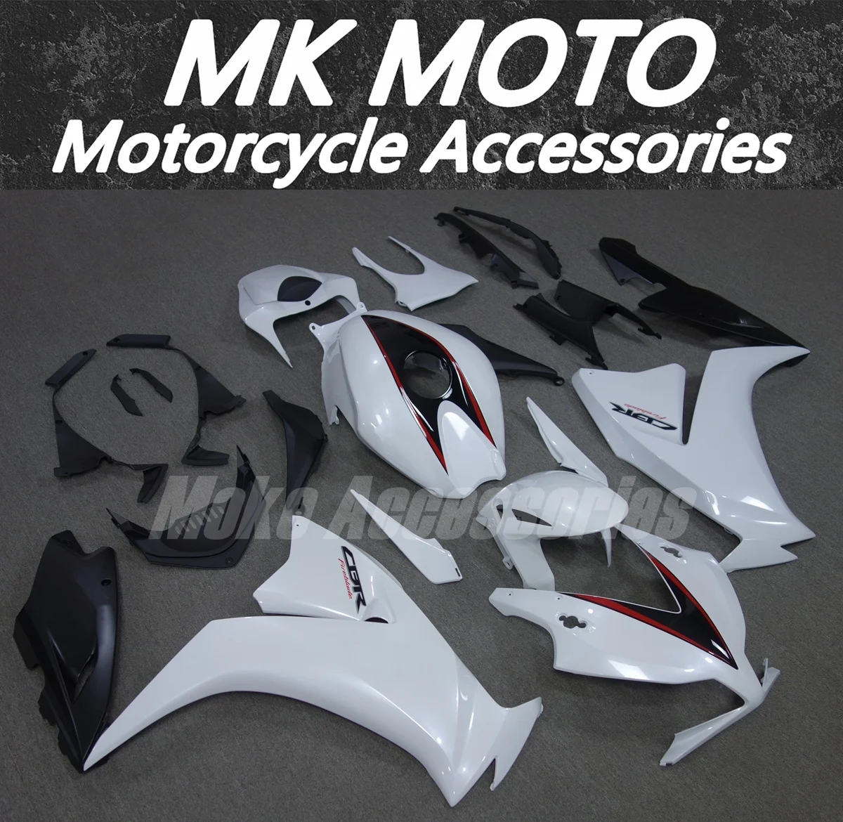 

Комплект обтекателей для CBR1000RR 2012-2016, высококачественный комплект кузовных деталей из АБС-пластика, новый, перламутрово-белый с черным.