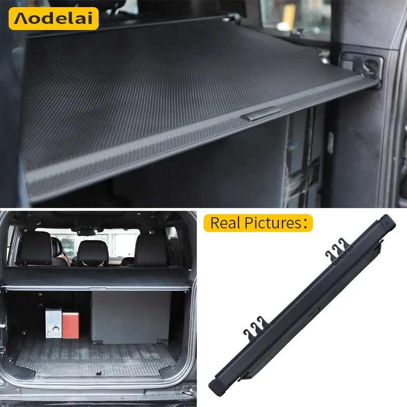 for 20-25 Land Rover Defender 110 Rear Trunk Cargo Cover Organizer Storage Retractable No Drilling Required 5-seater Accessories