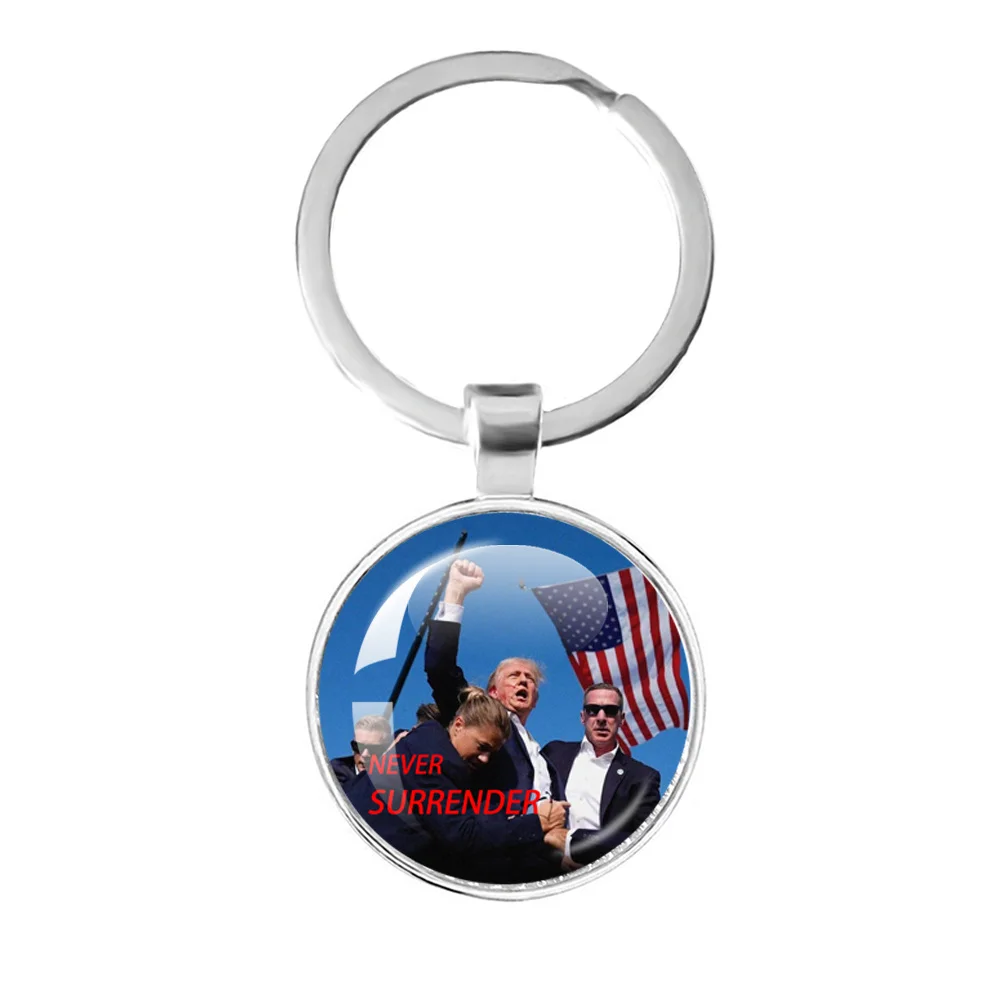 2024 Donald Trump Election Interference Never Surrender Keychain Keep America Great Donald For American Dream