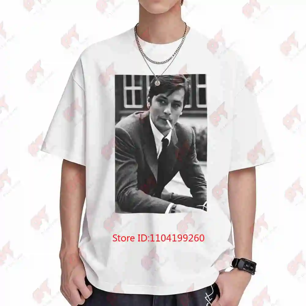 Alain Delon Smoking Short Sleeve Tee 100% Cotton T-Shirt