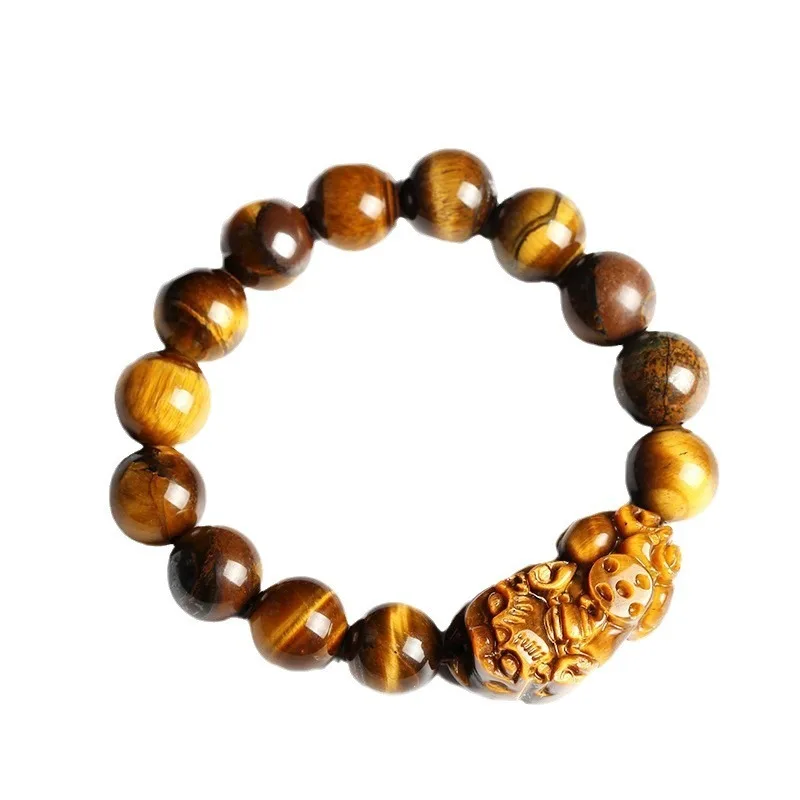 Yellow Tiger's Eye Stone Bracelet Tiger's Eye Stone Pixiu Bracelet