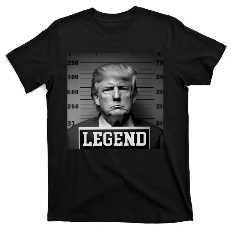 

Футболка с изображением Дональда Трампа Mugshot Legend, новинка, 100% хлопок, с круглым вырезом, летняя повседневная мужская футболка с коротким рукавом, размер S-3XL