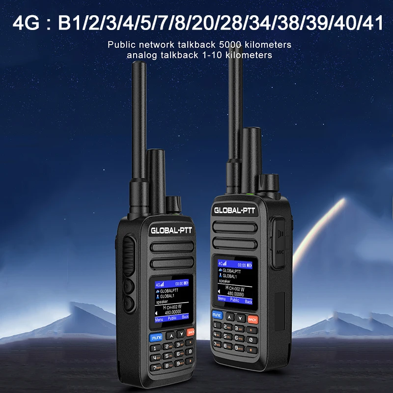 global-ptt G4 POC+UHF ALL bands 4G walkie talkie radio long range ham Portable communication Amateur ptt two-way radio police