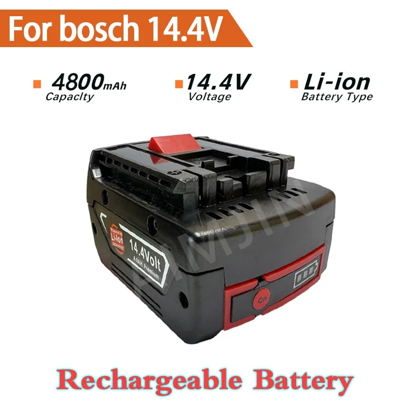 

True Capacity Replacement Battery for Bosch 4.8Ah 14.4V Power Tool and Compatibility with GBH GDR GSR 1080 DDS180 BAT614G