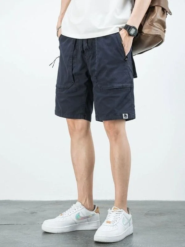 Men's Workwear Short Pants Casual Slim Fit Five-Quarter Length Summer Outdoor Wear Breathable Comfortable Straight Leg Jeans