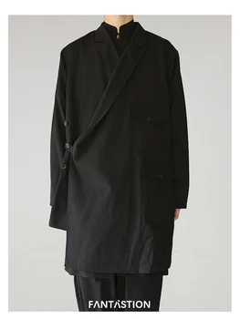 FANTASTION orijinal tasarım casual blazers erkek blazer siyah erkek blazer erkek ceket ceket ceketler adam