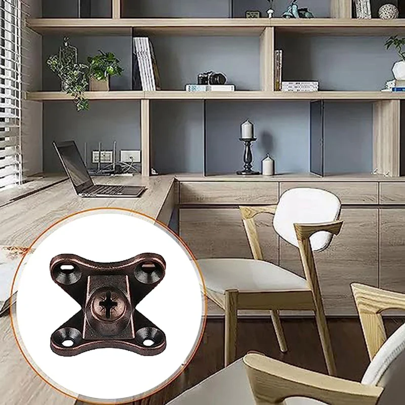 20PCS Removable Combination Butterfly Corner Code Heavy Duty Shelf Brackets, L Bracket, (Red Bronze)