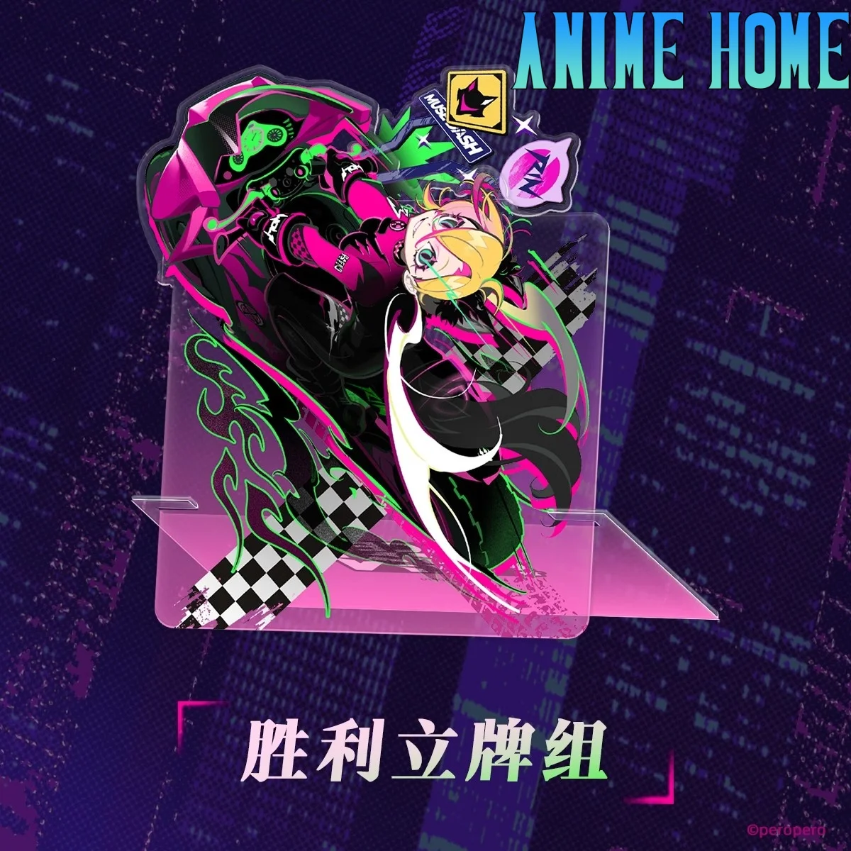 Official Game Muse Dash Rin Motorcyclist Racer Acrylic Stand Desktop Ornament Collection Cosplay Original Friend Kids Gift