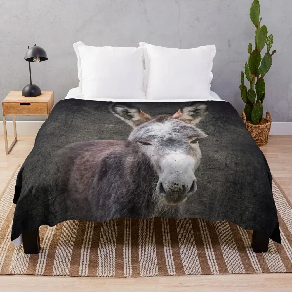 Donkey foal Mattheo Throw Blanket soft bed blankets hairy blankets designer blanket comfort recieving blankets