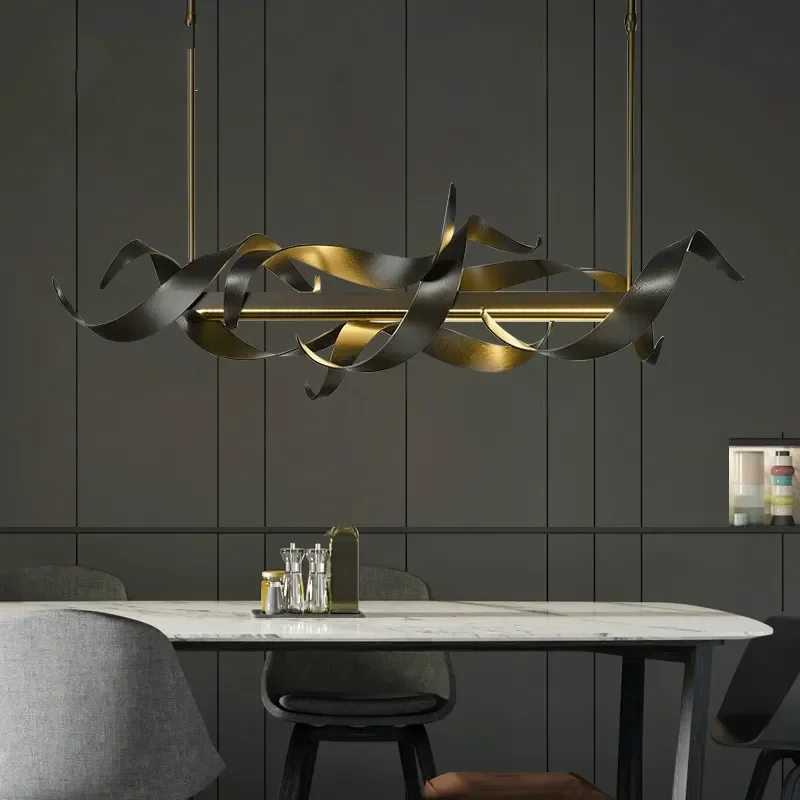 Post Moderne Eiland Hanglamp Luxe Led Metalen Hanglampen Nordic Receptie Bar Decoratie Kroonluchters Ijzer Eenvoudige Lampen