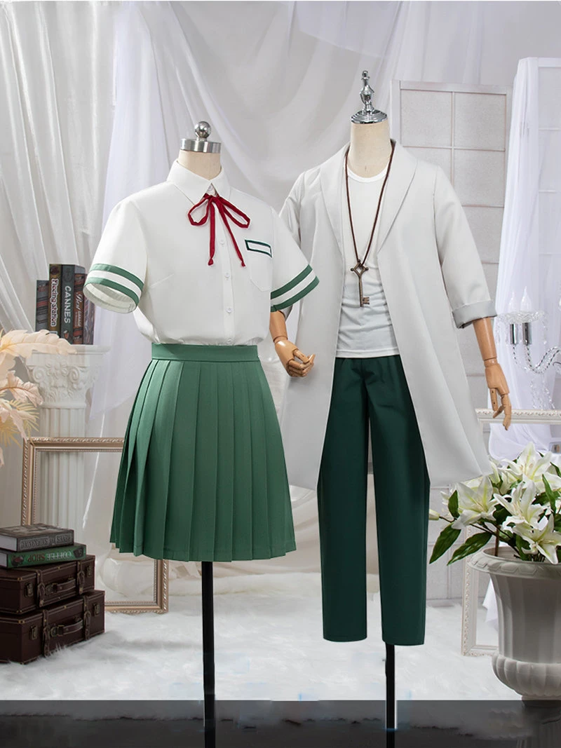 Lwado Suzume Cosplay Costumes Suzume No Tojimari Cosplays Munakata Sota Cosplay Suits Anime Green Uniform Couples Dress