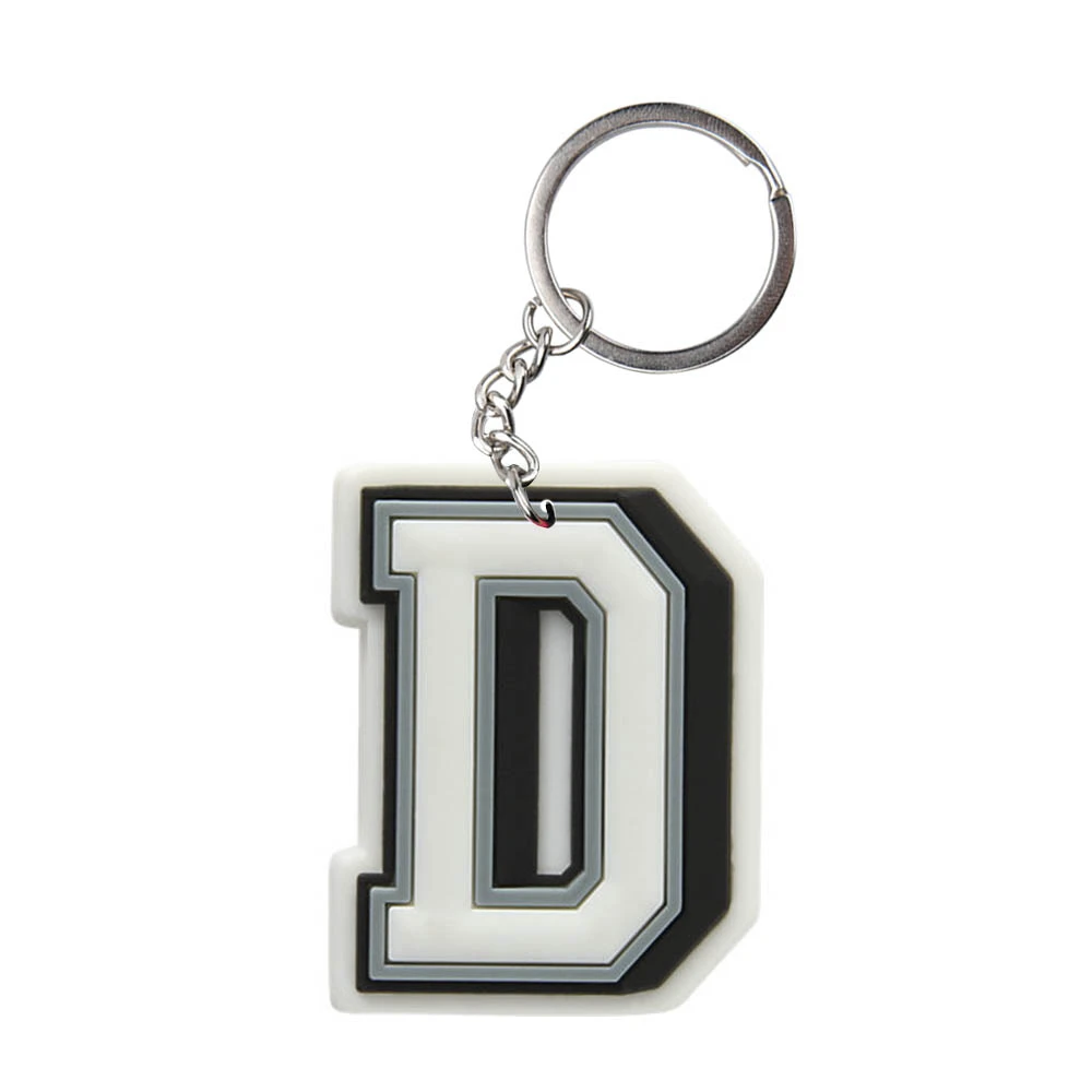 1pcs Cartoon Cute White Keychains Boys Girls A To Z Kids Alphabet Letter Keyrings Figure Decoration Kids Birthday Gift