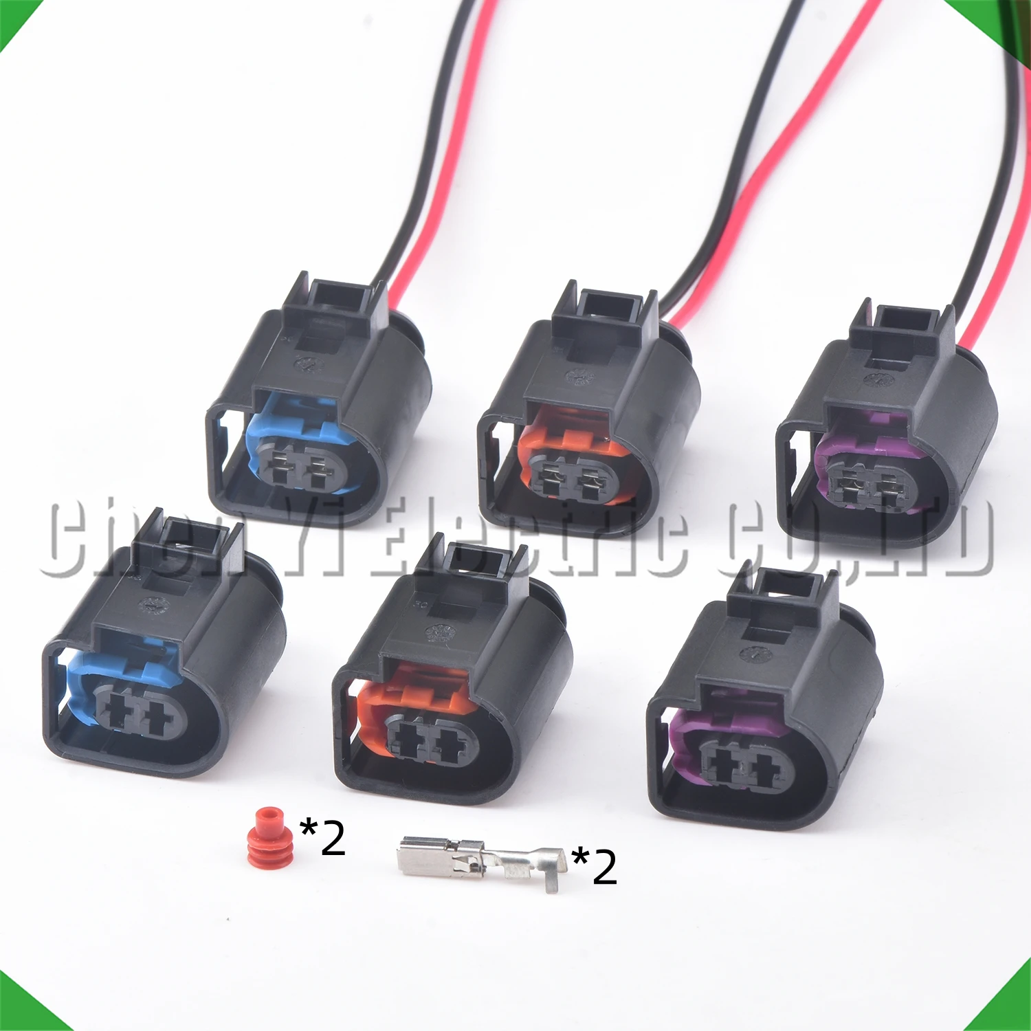

2 Pin Auto Connector Motor horn crankshaft position fuel injector Wire harness plug 4D0971992A 4D0971992B 4D0971992 For VW Audi