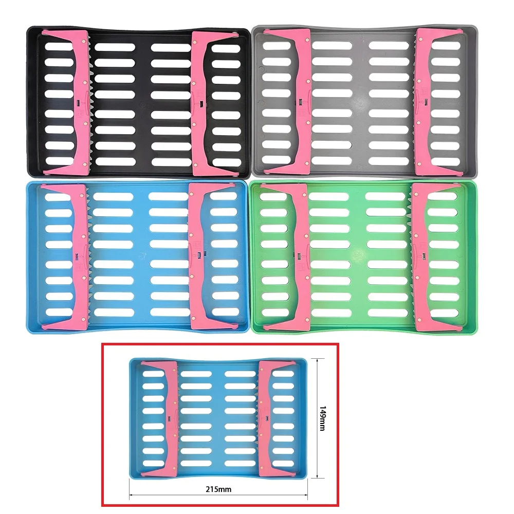 3/5/7/10 Holes Dental Instrument Sterilization Rack Plastic Disinfection Case Organizer For Composite Resin Filling Spatulas