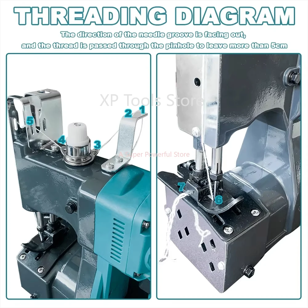 Cordless Brushless Electric Stitcher for Makita18V/DeWalt 20V Battery Auto Sewing  for Industrial Packaging Agricultural Tool