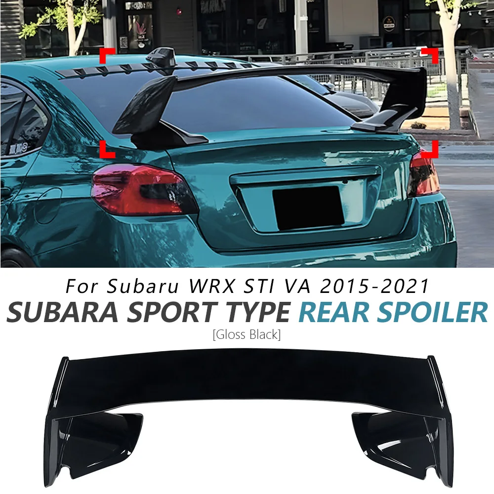 

Large Rear Spoiler For Subaru WRX STI VA 2015-2021 Glossy Black Sport Trunk Lid Rear Wing Spoiler Subaru Accessories Car Update
