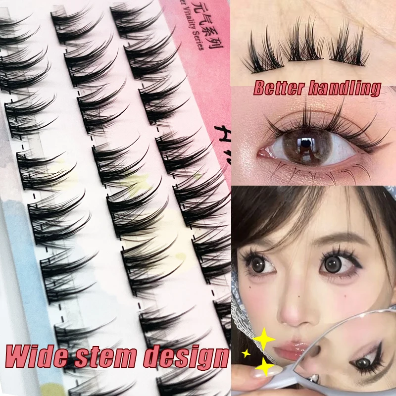 DIY eyelashes 45/27 cluster lazy series double pointed K8 fake eyelashes segmented eyelashes natural eyelashes beginner