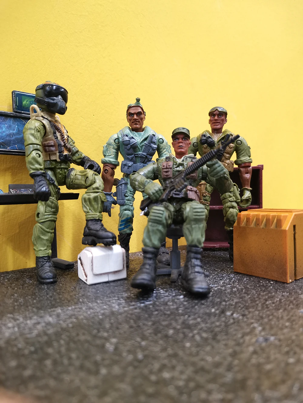 ViiKONDO 1/18 Lanard Corps Elite 3.75'' Gi Joe Action Figure Special Force Figurine Warrior SWAT Doll Flexible Joint 4PCS Team A