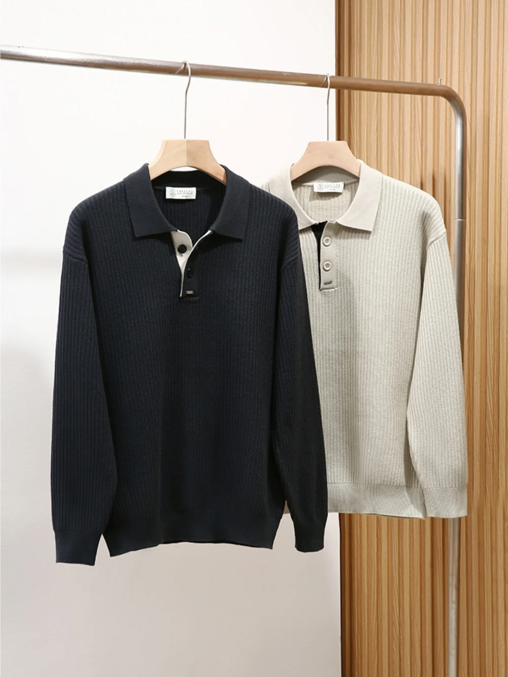 

Italian Sle Ne Knitted Sweater Men's Autumn Winter New Sle Casual Busin irt Thiened Long Sve Top