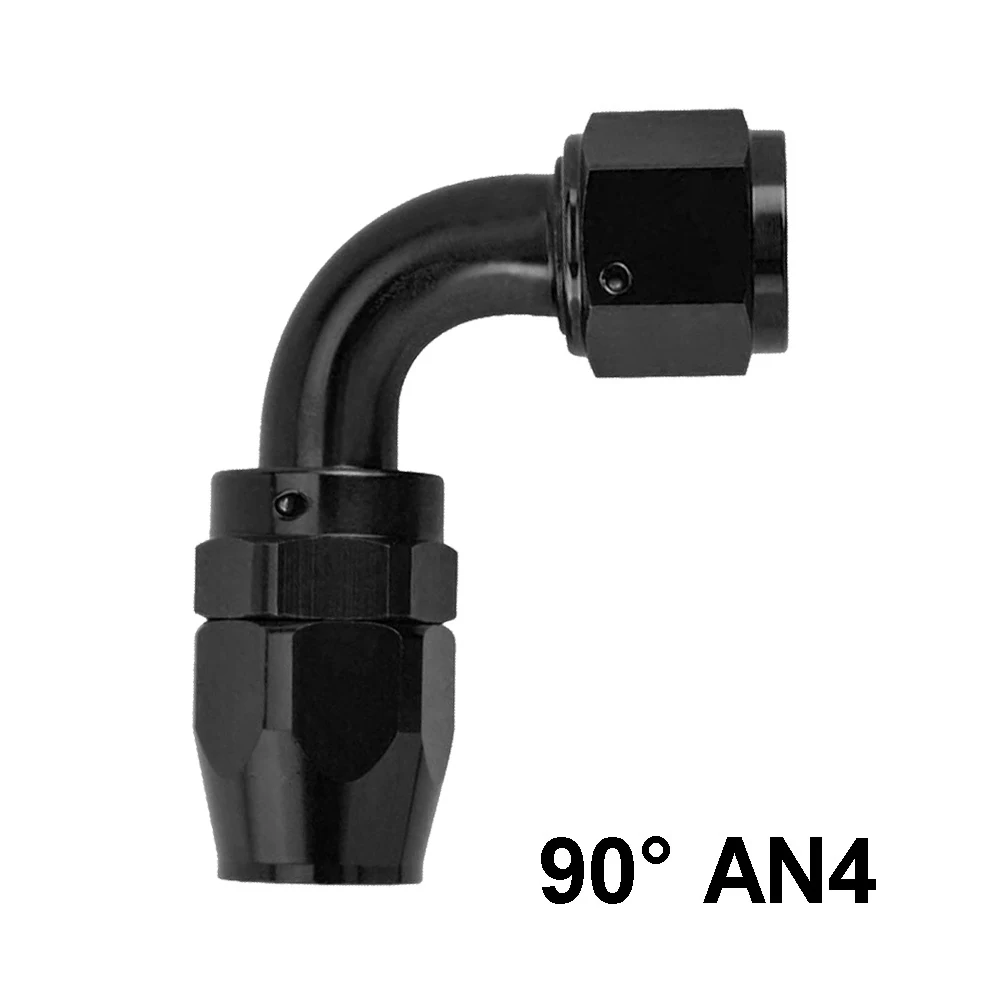 AN4 AN6 AN8 AN10 Auto-Ölkühler-Set, Aluminium, universell für 0 ° 45 ° 90 ° 180 ° Geflochtener Schlauchanschluss für Öl, Kraftstoff, Gas, drehbarer Schlauchanschluss