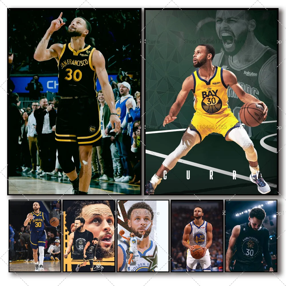 1PC S-Stephen Super Star C-Curry Poster Self-adhesive Art Waterproof Paper Sticker Coffee House Bar Room Wall Decor
