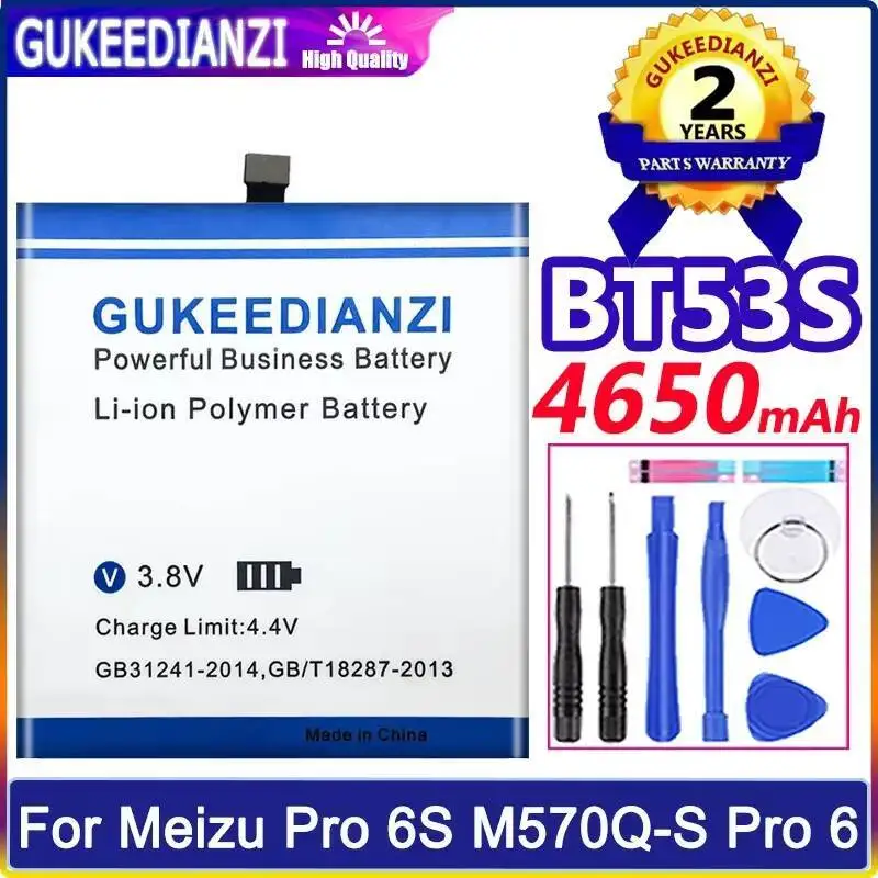 

BT53S 4650Mah Reliable Power Supply Mobile Phone Battery For Meizu Pro 6S 6 M570Q-S Premium Replacement