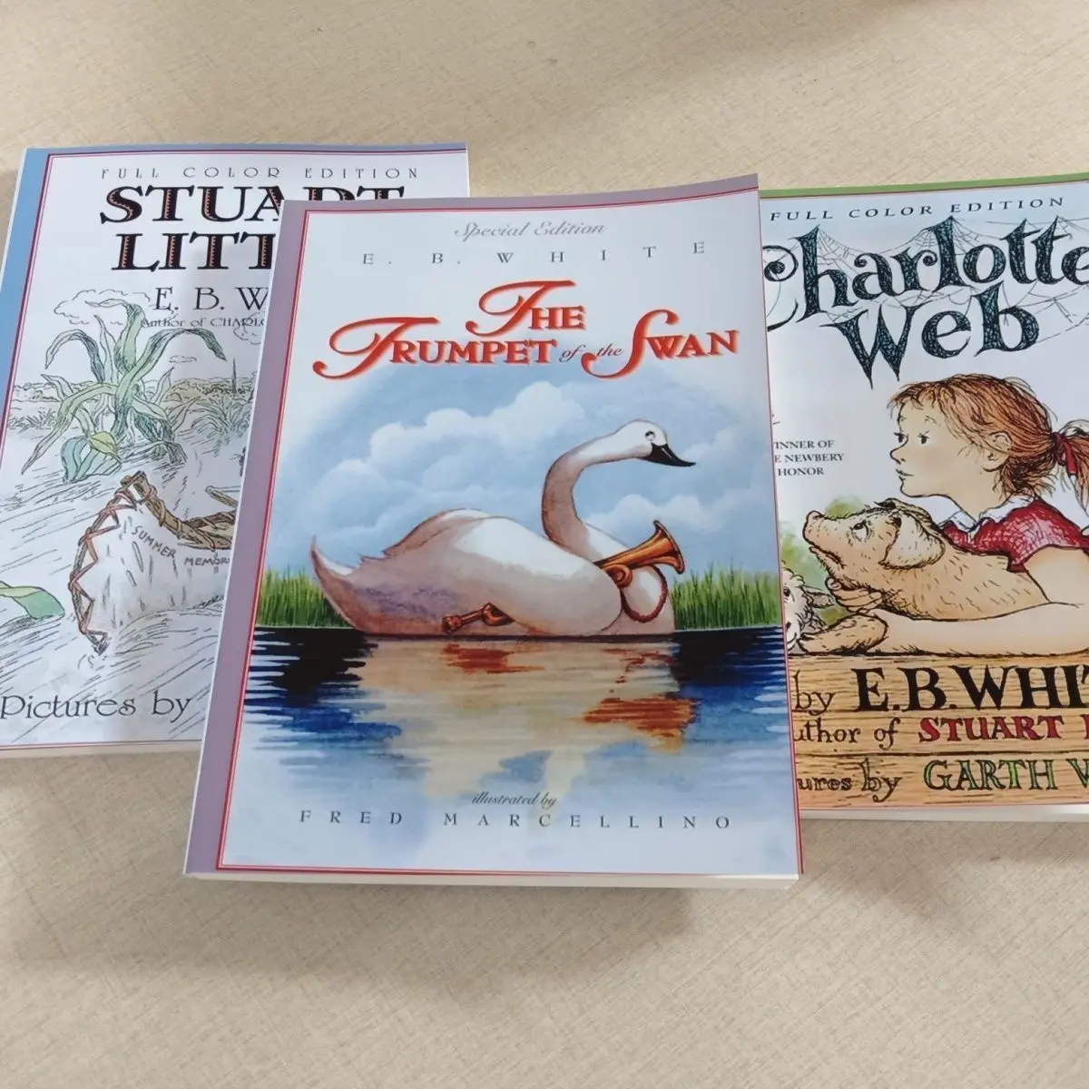 Charlotte's Web - Trumpeter Swan Spirit Mouse Brother - Complete Set of 3 Books - A5 Size