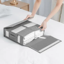 Bed Sheet Organizers Storage Foldable Box for Linen Closet Bedding Set Containers for Blanket Comforter Pillow Cube with Window